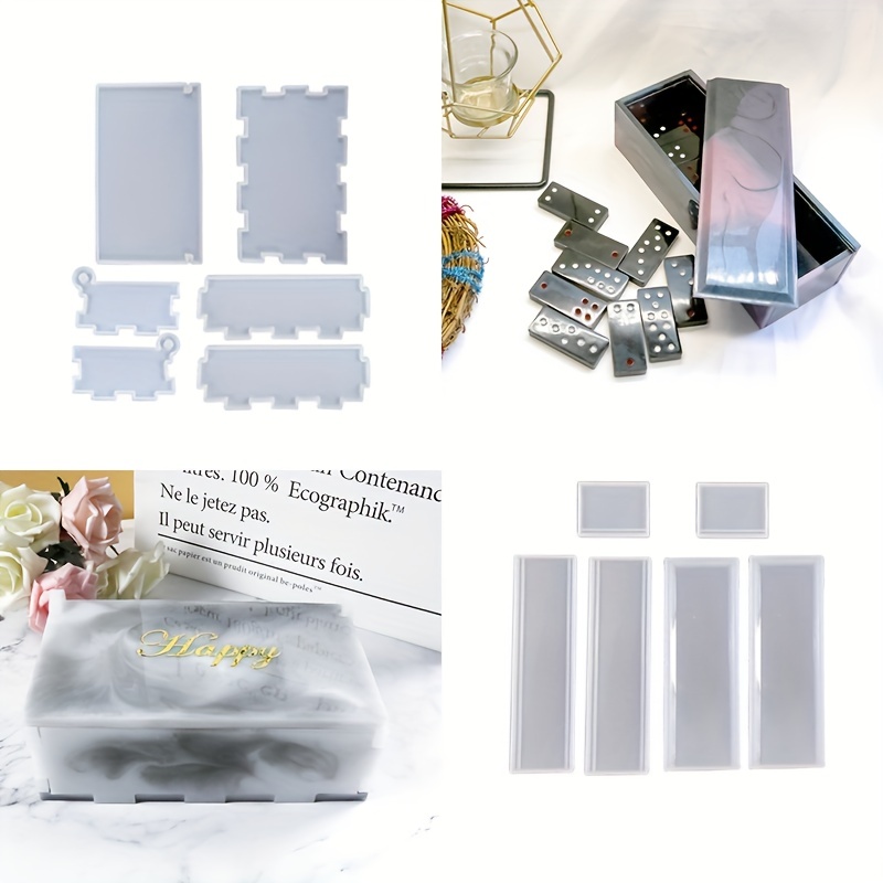 Diy Crystal Multi layer Storage Box Jenga Resin Mold With - Temu