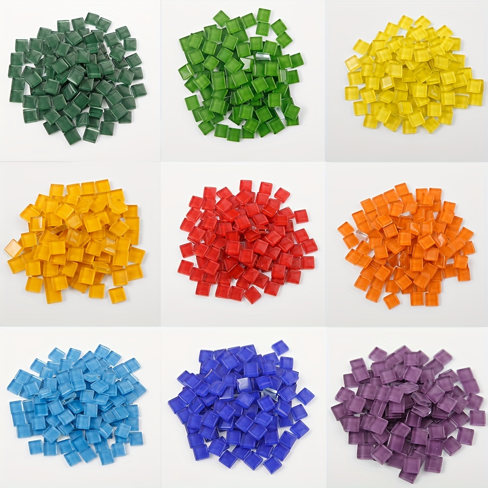 1bag/Pack 50g Mosaic Glass Pieces & Natural Crystal Beads, Multicolor  Adhesive Diy Decoration Materials