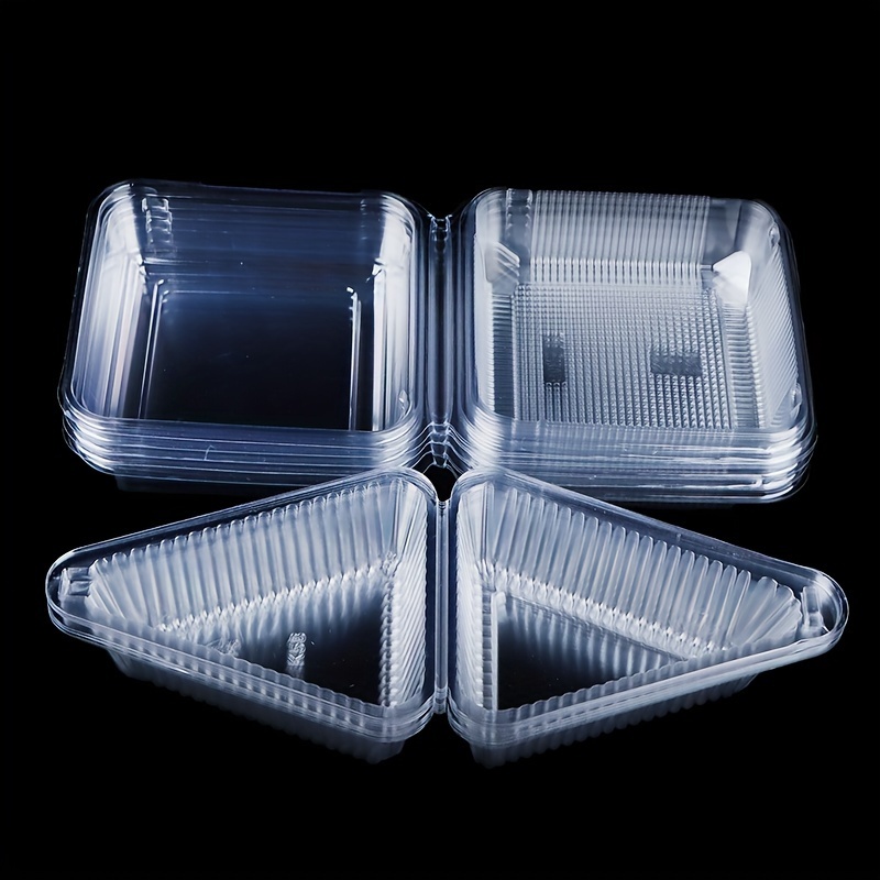 40 Pcs Disposable Pie Keeper Clear Plastic Dessert Containers with Hinged  Locking Lids Round Pie Carrier Clamshell Takeout Food Containers for Flan