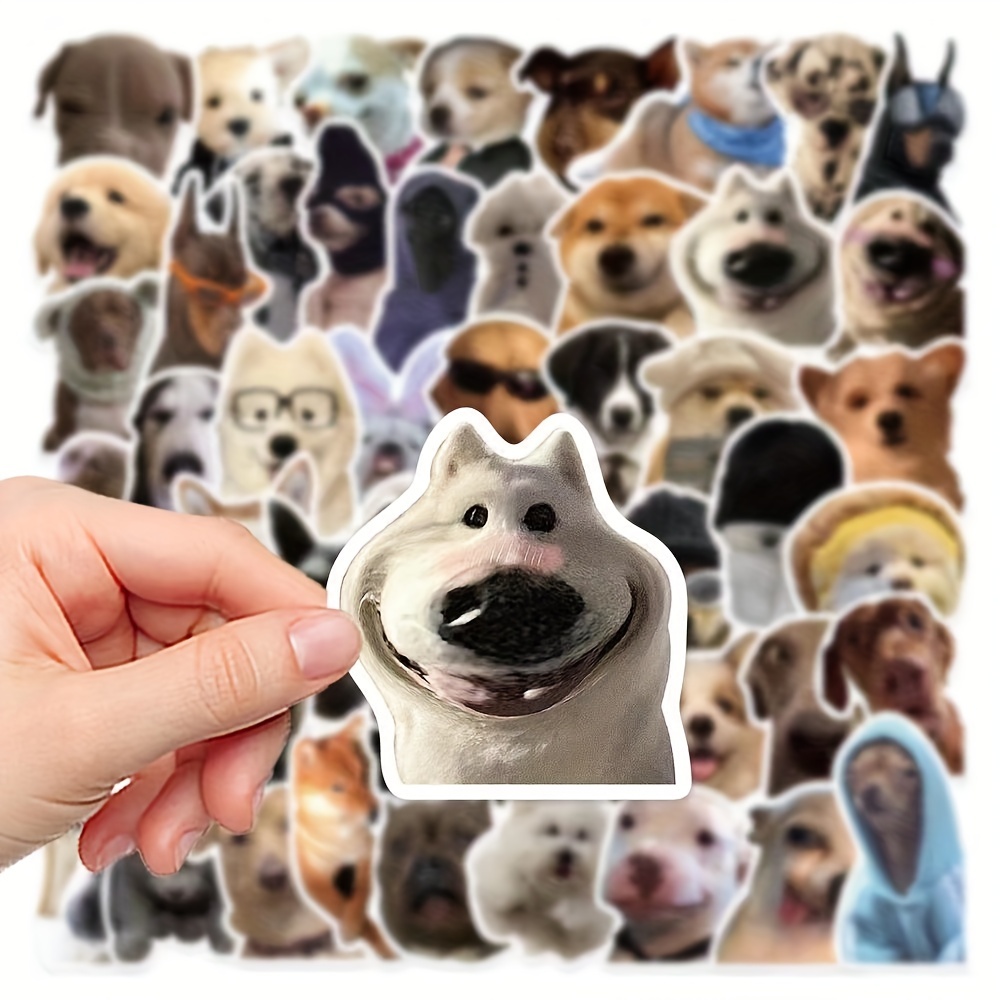 Dog Stickers Cute Cartoon Dogs Realistic Dogs Waterproof - Temu