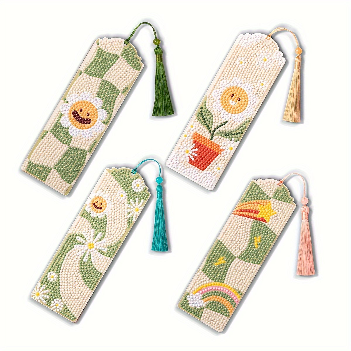 GLOBLELAND 4Set Acrylic Bookmark Inspiring Clear Rectangle Acrylic  Bookmarks Book Marker Tags Acrylic Bookmarker with Tassels for World Book  Day