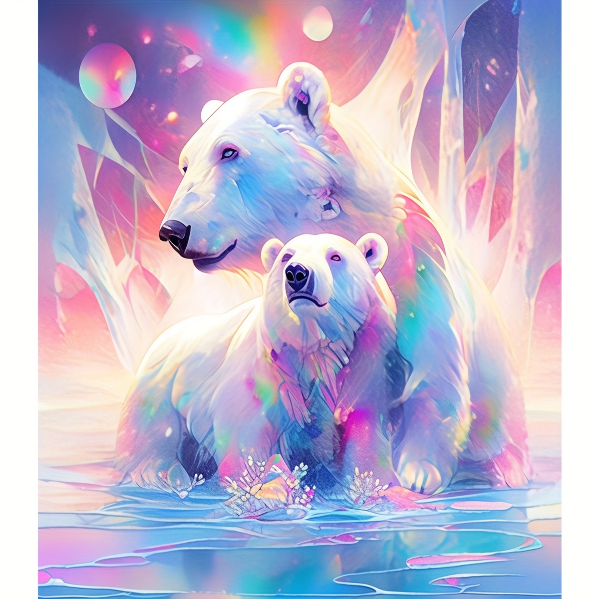 5d Diy Diamond Painting Kits For Adults Kids Polar Bear - Temu