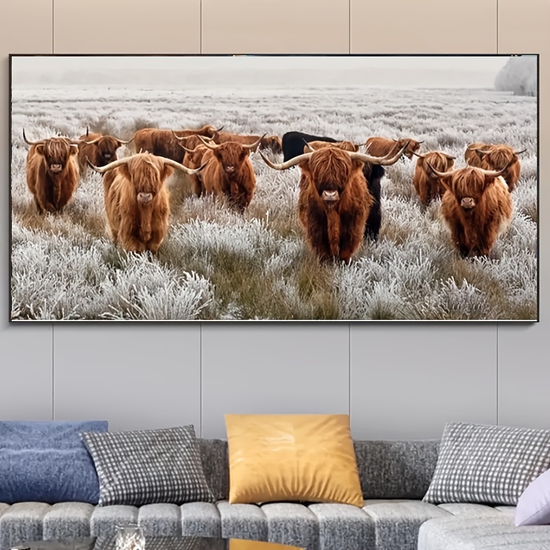 Baby Highland Cow - Animals 5D Diamond Painting - DiamondByNumbers -  Diamond Painting art