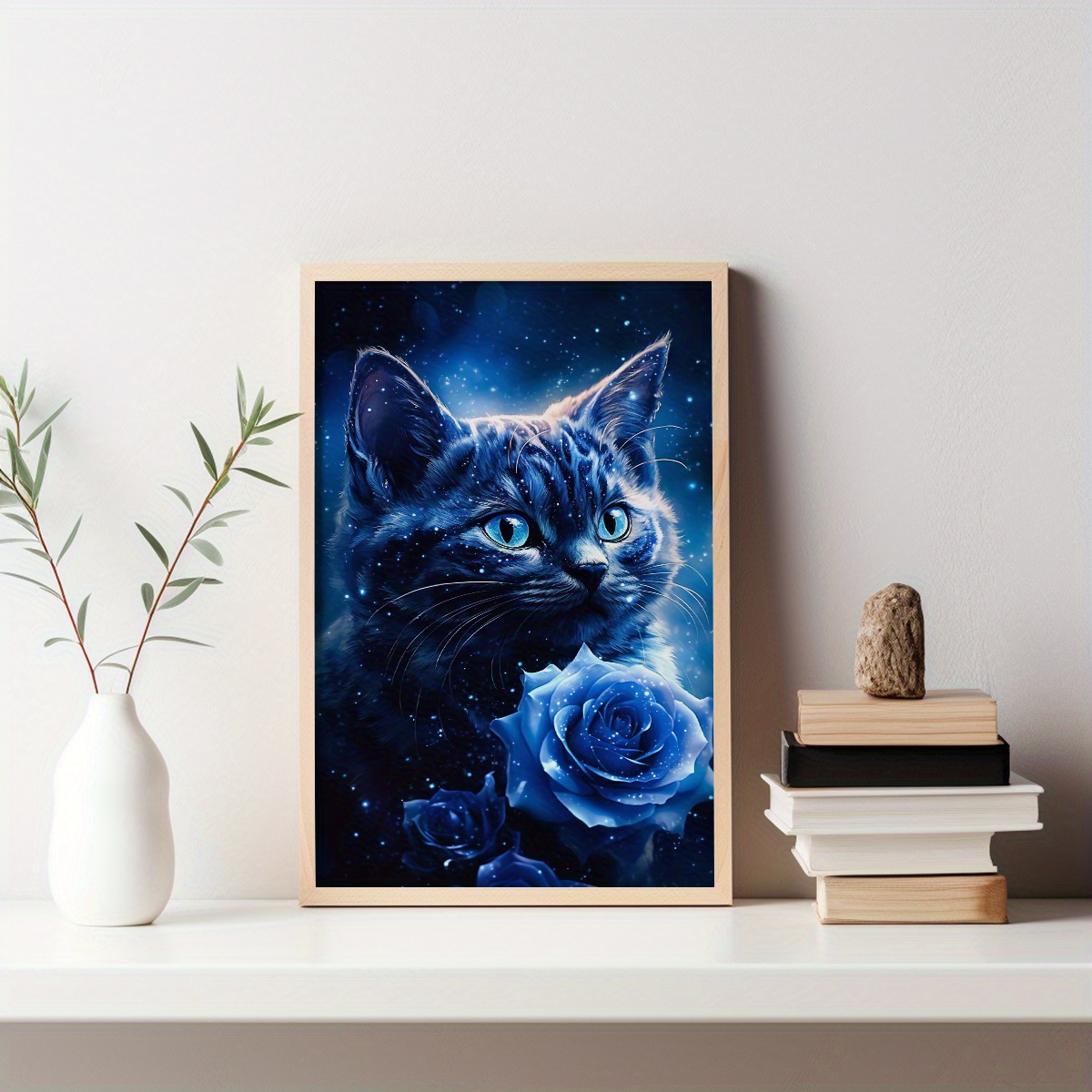 Comprar Pintura en lienzo de gato divertido y bonito, carteles e  impresiones de gatitos con ojos grandes de animales, imágenes en blanco y  negro para decoración del hogar de la habitación de