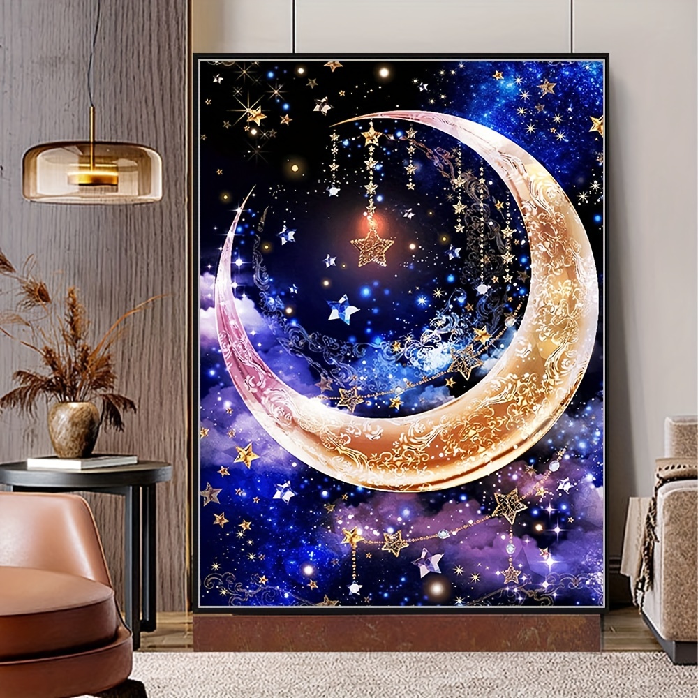 Diamond Painting Art Double Sided Ornaments Moon And Sun Table Top Diamond  Painting Kits, DIY 5D Diamond Art Gifts New Year Christmas Wall Decor