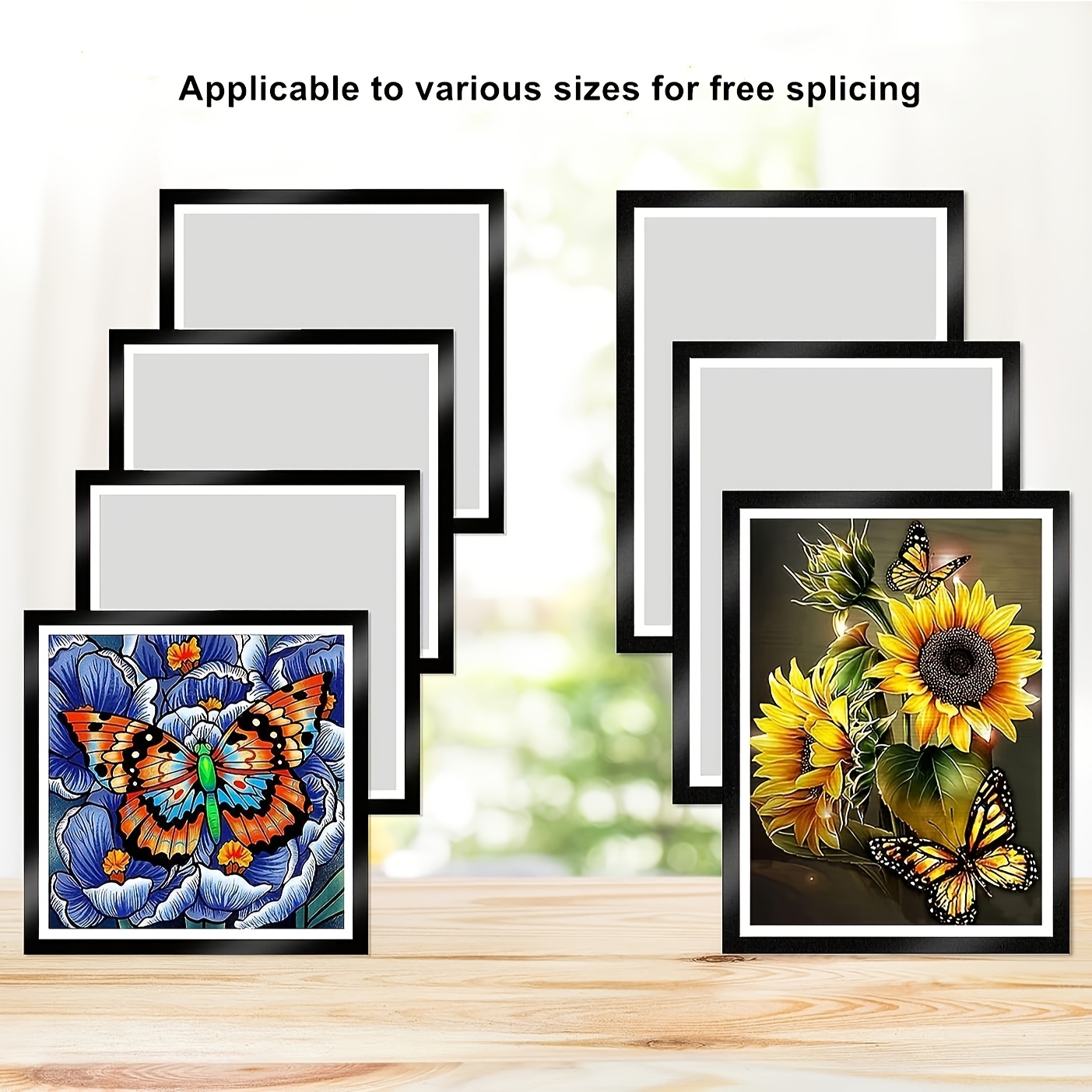 6 Pack Diamond Painting Frames, Diamond Art Frames for 12x12in/30x30cm Diamond  Painting Canvas, Diamond Painting Accessories Magnetic Frame for Wall  Window Door Home Decor (Inner Size 25x25cm) 