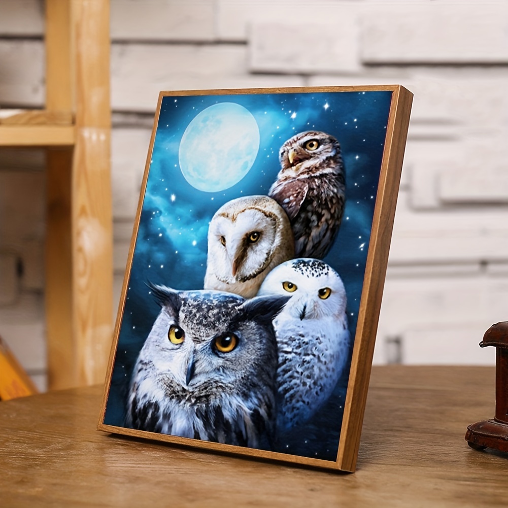 Simple Creative Cute Ins Owl Diamond Painting Diy Handmade - Temu