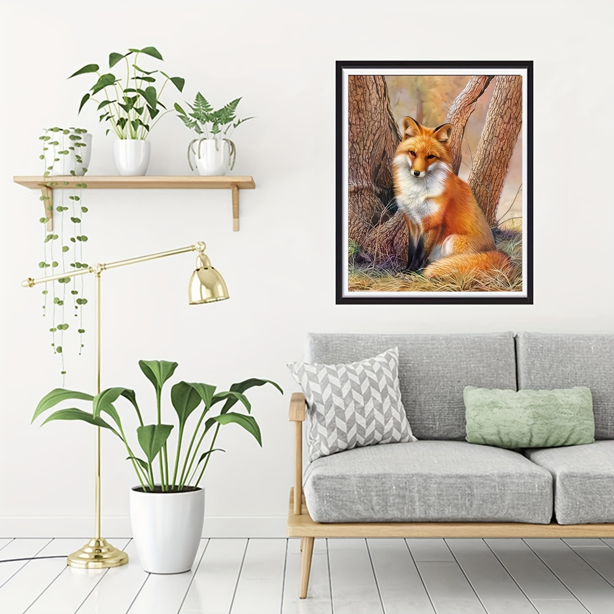 1pc Fox Female 5d Diamond Painting Decorazione Stanza Gioco - Temu Italy