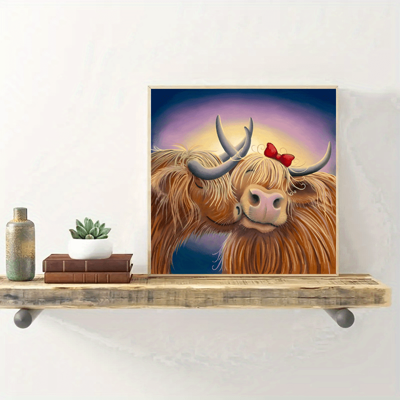 5d Diy Diamond Painting, Cow Pattern Full Diamond Painting With