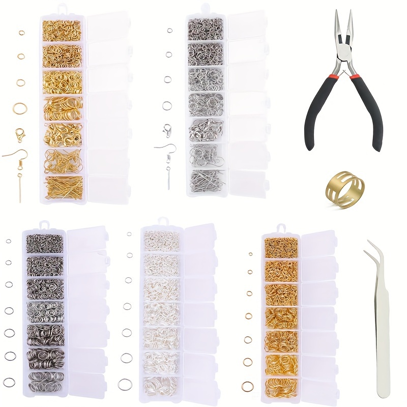 10 color Natural Stone Box Diy Jewelry Making Kit Small Hole - Temu