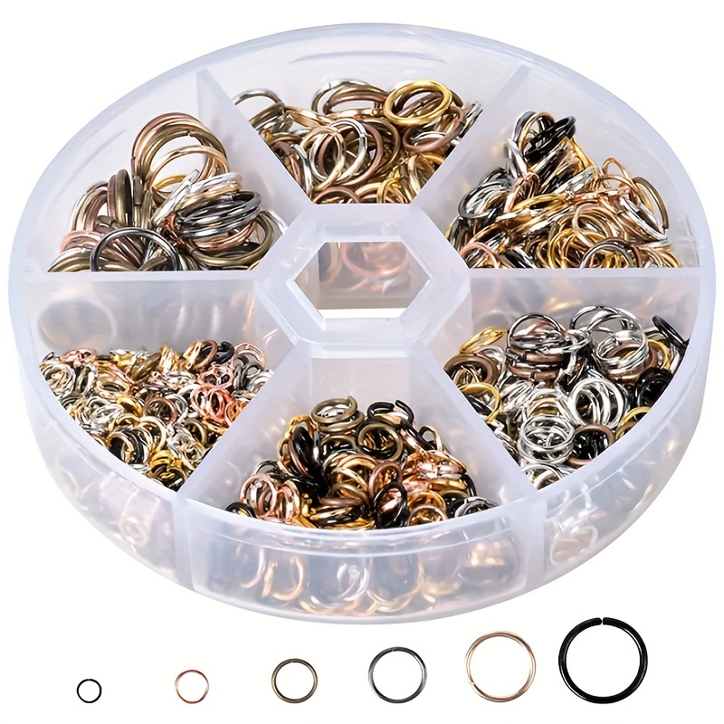 300pcs Diy Open Jump Rings Jewelry Making Supplies C Shaped Connectors For  Bracelet, Necklace, Earring