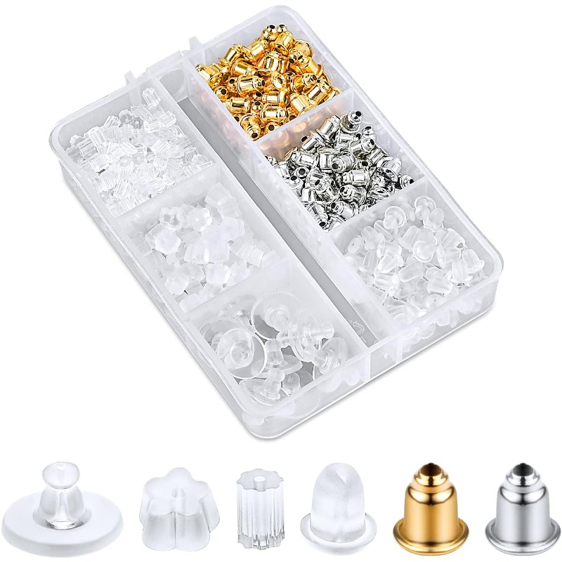  60 PCS Full-Cover Silicone Earring Backs for Studs, Clear  Earring Backs Clear Rubber Earring Backings Safety Back Pads Backstops  Replacement for Stabilize Earring Studs Hoops Hooks