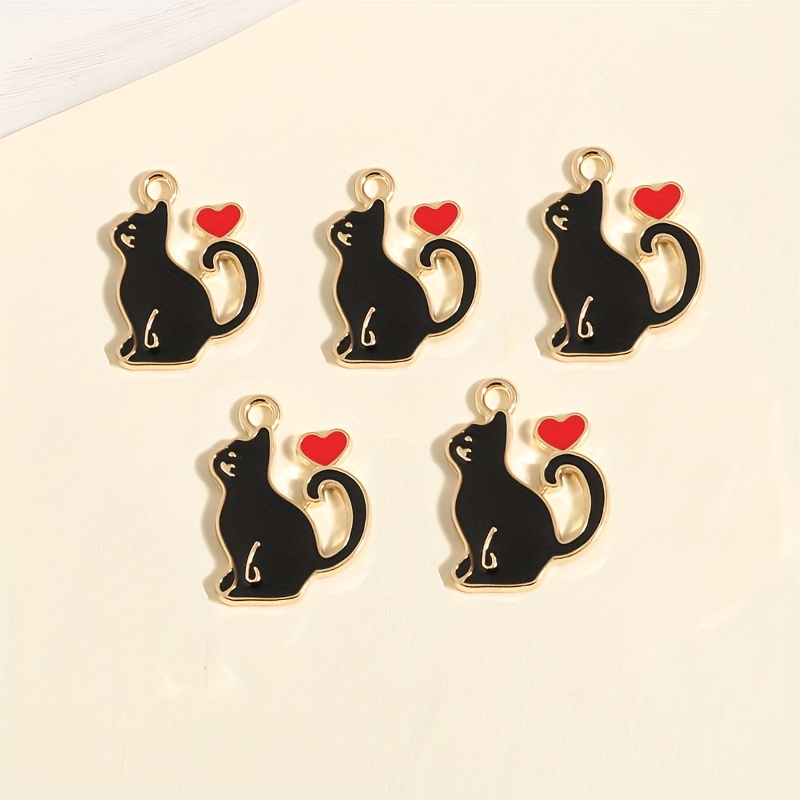 Six Cat Charms - DIY Cat Charms - Cat Crafts - Acrylic Kitty Charms - DIY Cat Crafts for Kids