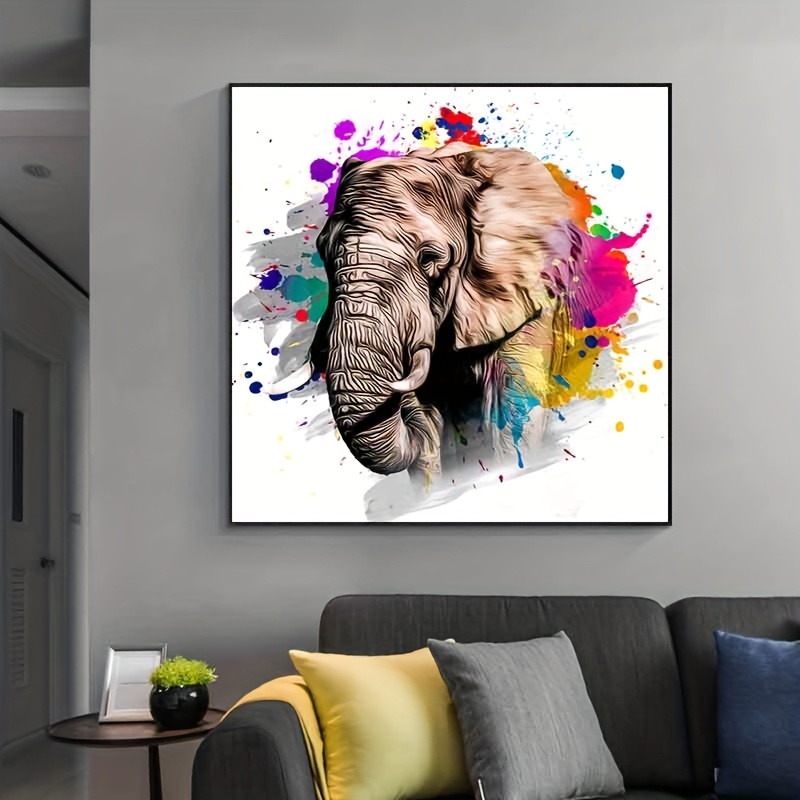 Elefantes (30X40) - Pintura Diamante Cuadrado – Fun At Home Chile