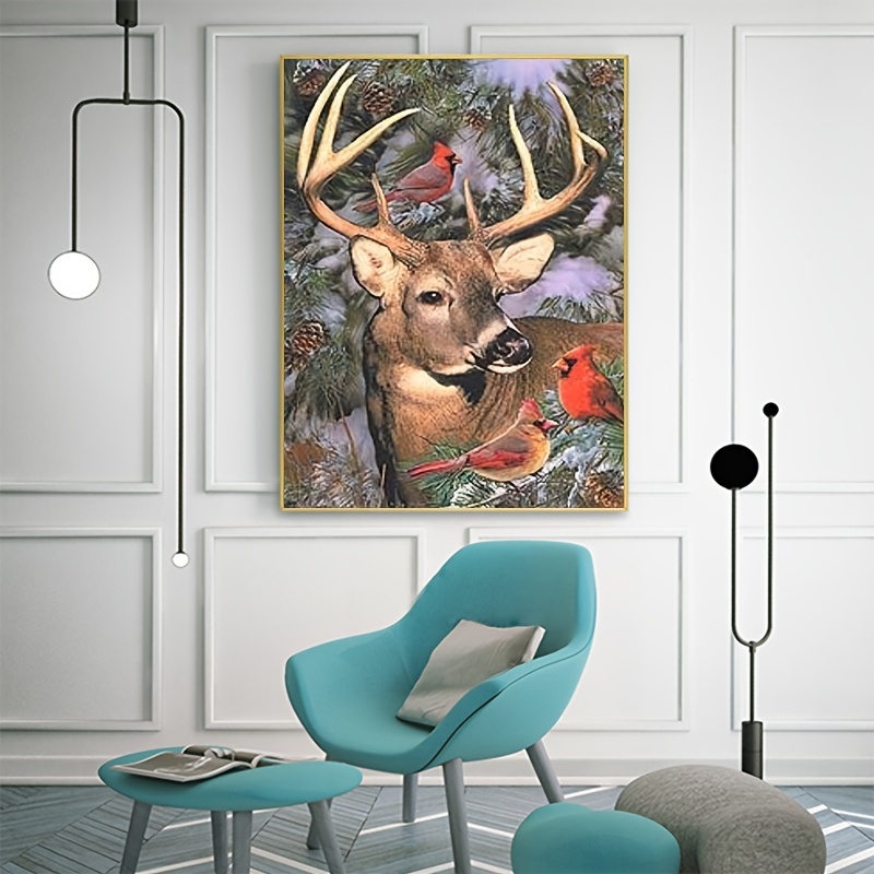 Mimik Deer Diamond Painting,Paint by Diamonds for Adults, Diamond Art with  Accessories & Tools,Wall Decoration Crafts,Relaxation and Home Wall Decor