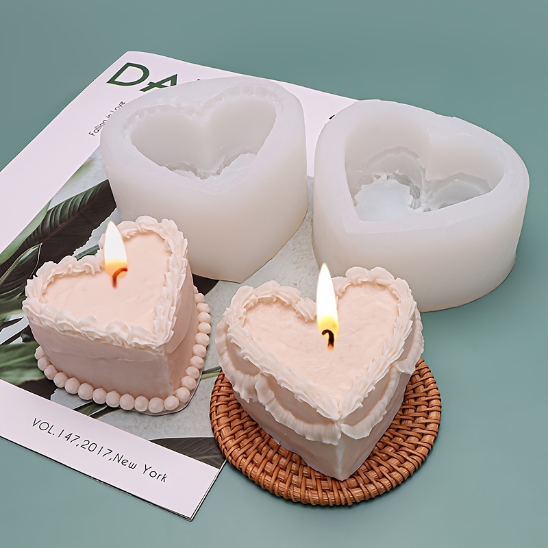 CandleChem Crescent Moon Candle Molds, Heart Candle Molds and