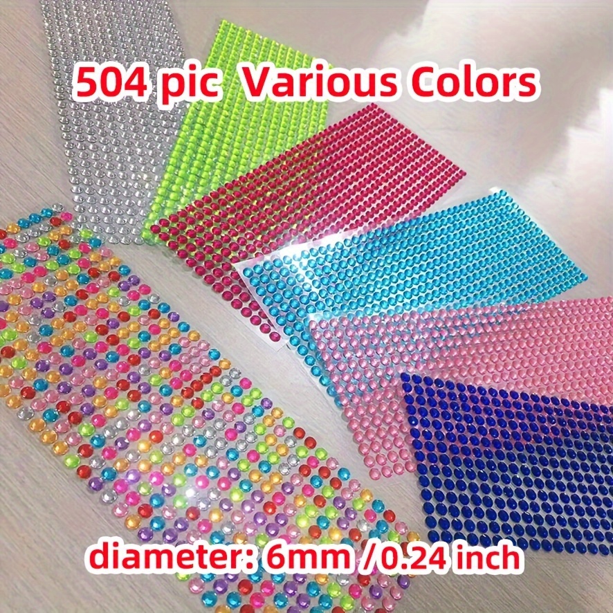 Self-adhesive DIY Gems Bling Crystal Adhesive Rhinestone Sheets Car Cell  Phone Mobile Decoration Sticker Scrapbooking Stickers Patch 