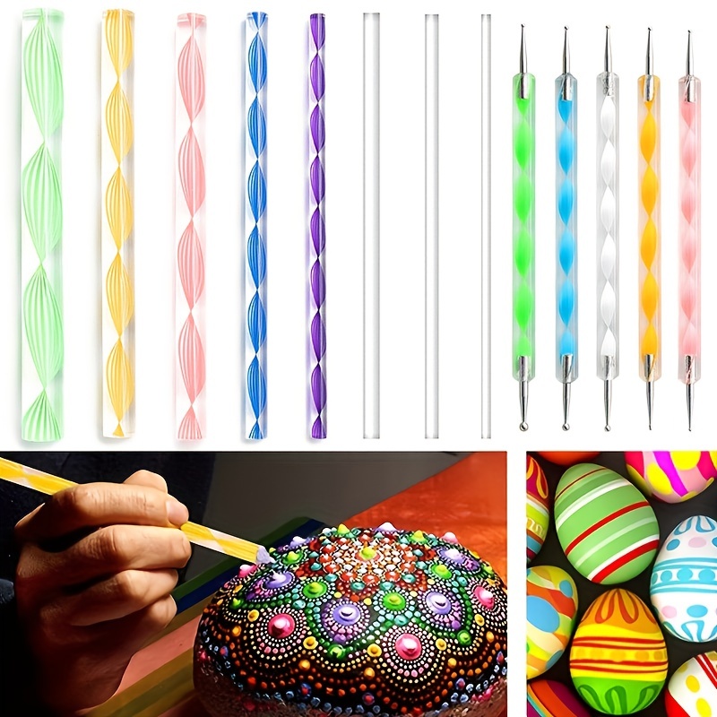 12 Pack: Mandala Dotting Tool Set with Colorful Handles by Craft Smart