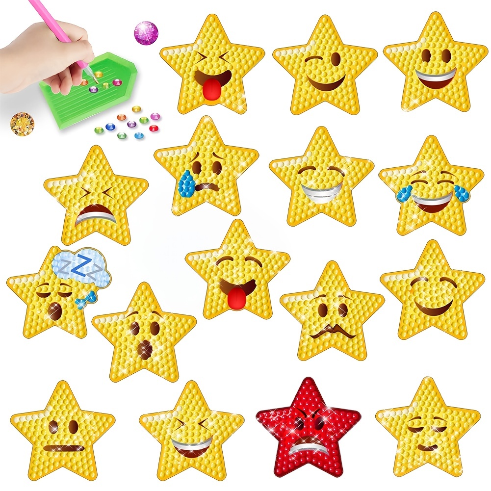 50pcs 5D Diamond Painting Stickers Kits for Kids - Cute Cartoon Toys Theme  - Arts and Crafts for Kids Ages 8-12 Being Creative to Gem DIY Diamond  Sticker to Be Kids' Birthday