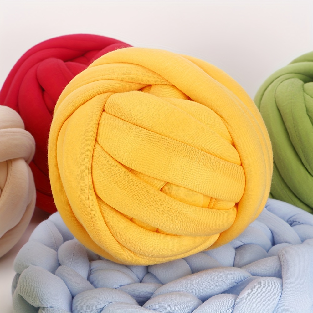 1pc 100% Polyester Yarn, Chunky Thick Bulky Soft Skin Friendly Yarn For  Crocheting And Knitting, Mat, Cushion, Slippers And More 3.53oz 3149.61inch