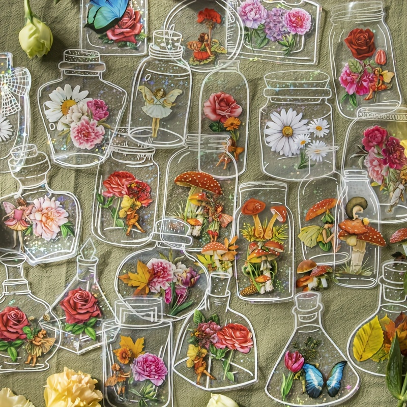 20pcs New Transparent Dried Flower Bookmark Diy Handmade Pressed