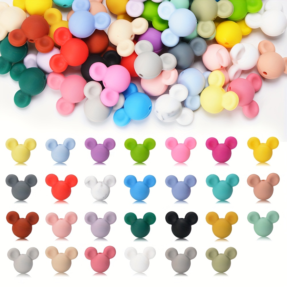 12mm Silicone Letter Beads Square Silicone teething Beads Charactered with  Alphabet Star Heart