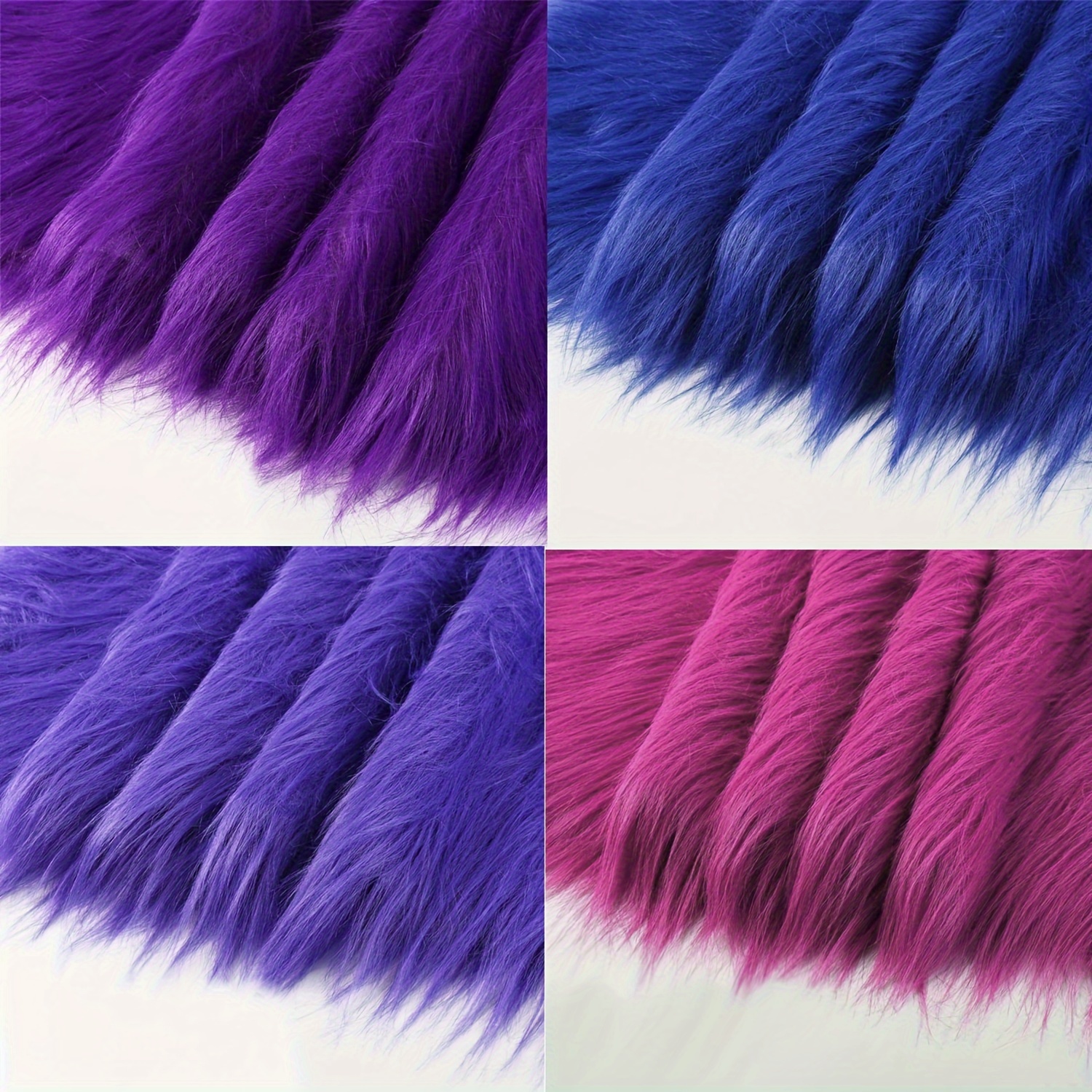 DIY Thick Long Haired Faux Fox Fur Fabric Fluffy Furry Fabric Background  20*50CM