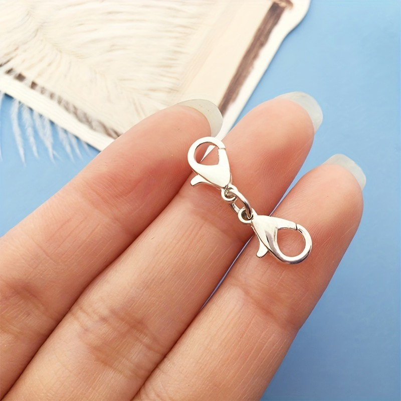 10pcs Stainless Steel Pendant Pinch Bail Clasps Necklace Hooks