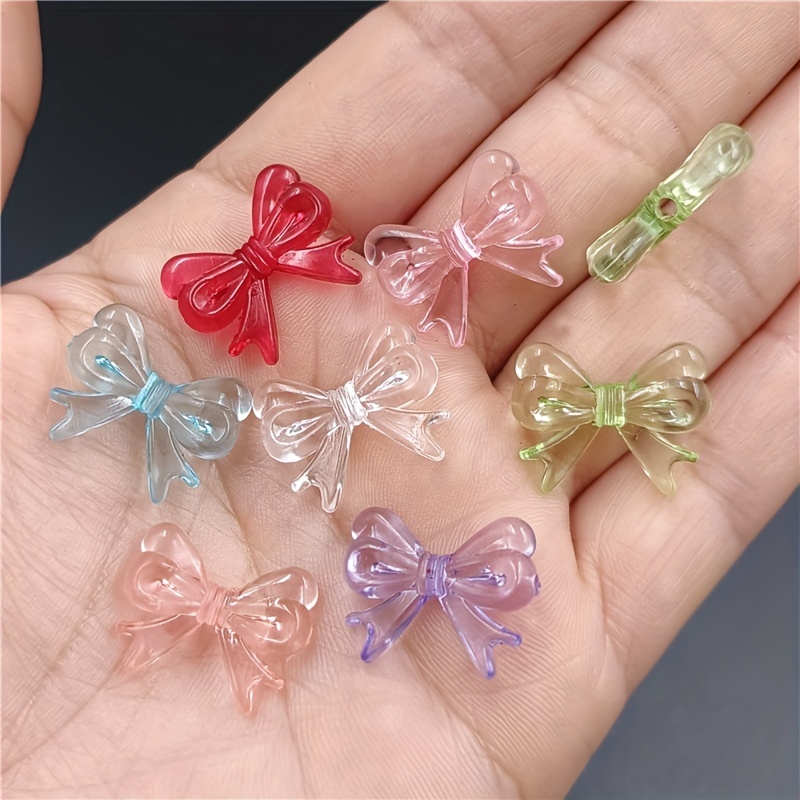 Brightening And Shattering Effect Bow Beads Charms Elegant - Temu