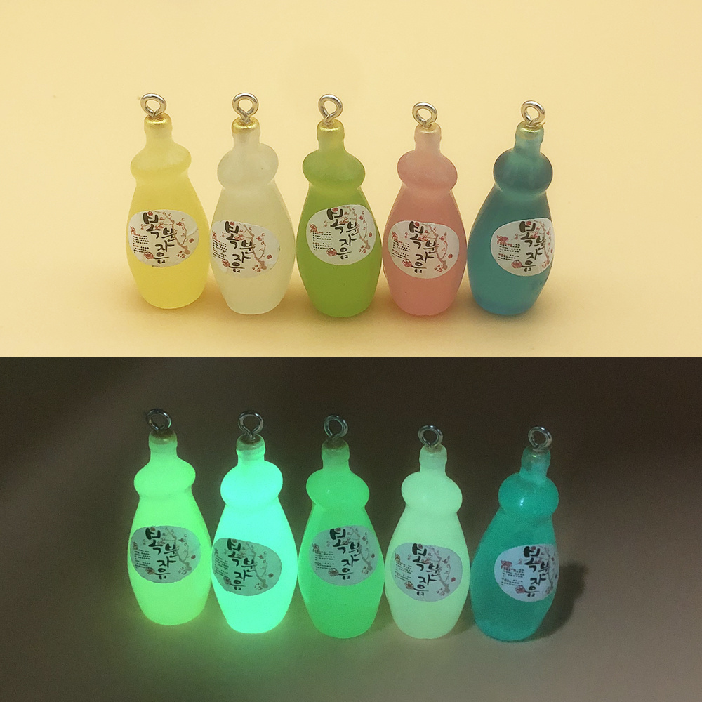 10pcs/lot Creative Resin Vodka Mineral Water Bottle Charms For