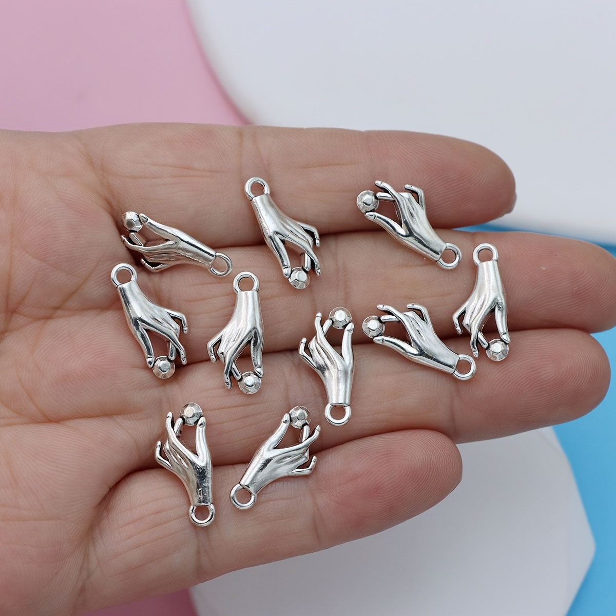 10pcs Antique Silver Color Wing Alloy Pendant Vintage Dragon Wings Heart  Shape Charms Bulk For DIY Bracelet Necklace Jewelry Making Findings