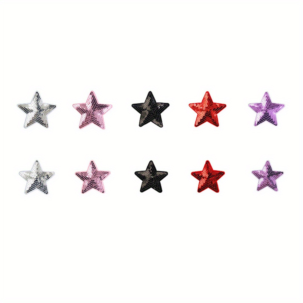 Rhinestone Sequin Patch Flowers Star Iron On Ironing - Temu