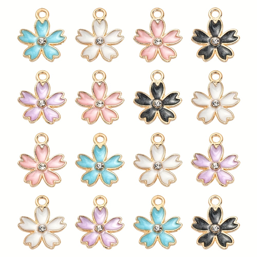 Flower Sakura Charms Pendants Alloy Japanese Kawaii Cherry Charms Diy Necklace  Bracelet Earrings Jewelry Diy Making - Temu