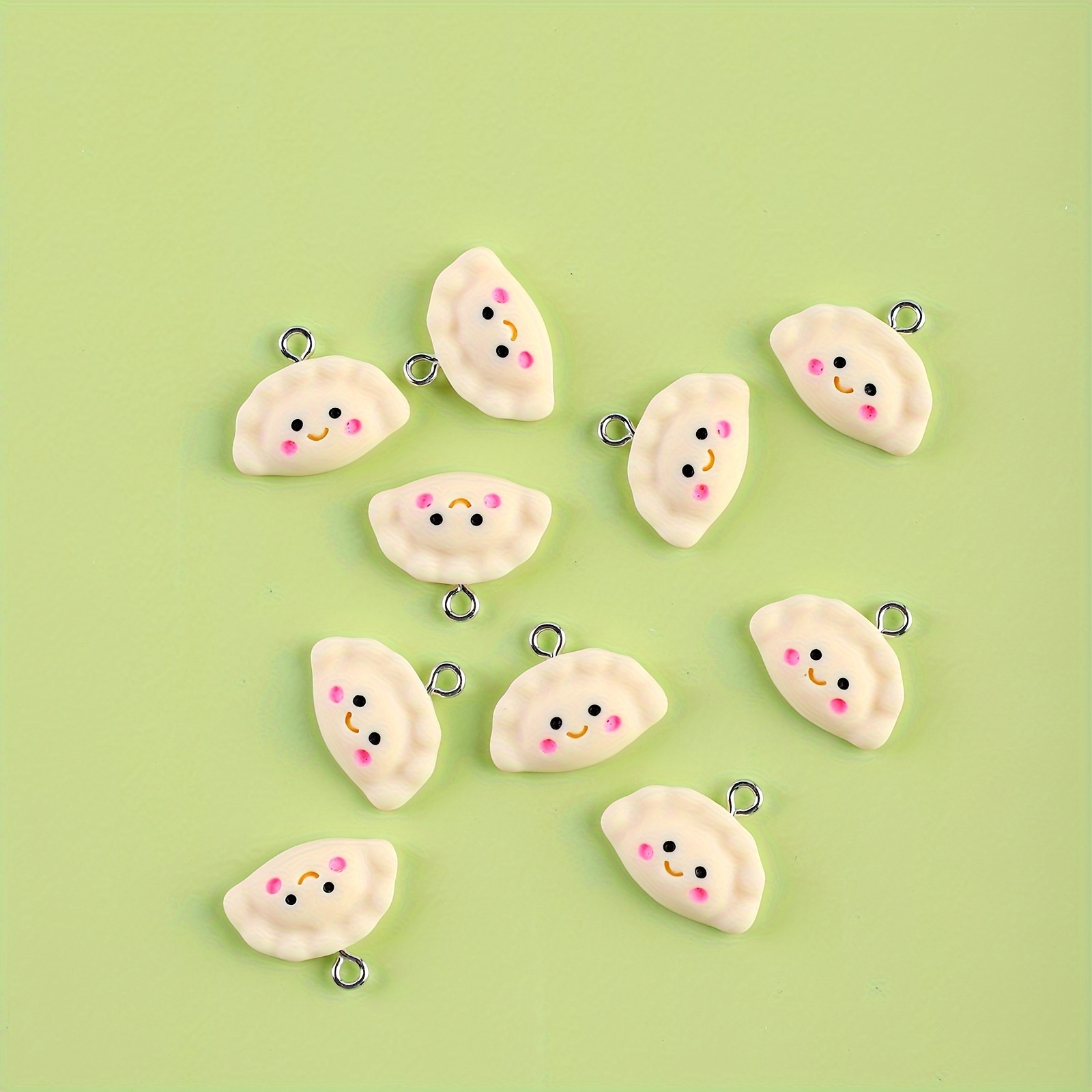 10pcs Funny Cartoon Avatar Resin Pendant Charms, for Keychains Headwear Cute Hair Accessories, DIY Jewelry Making Components,Temu