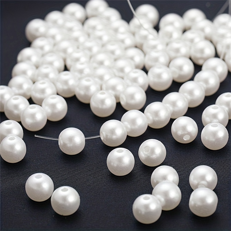 Faux Pearl Beads With Glass Rhinestone Chain For Diy - Temu