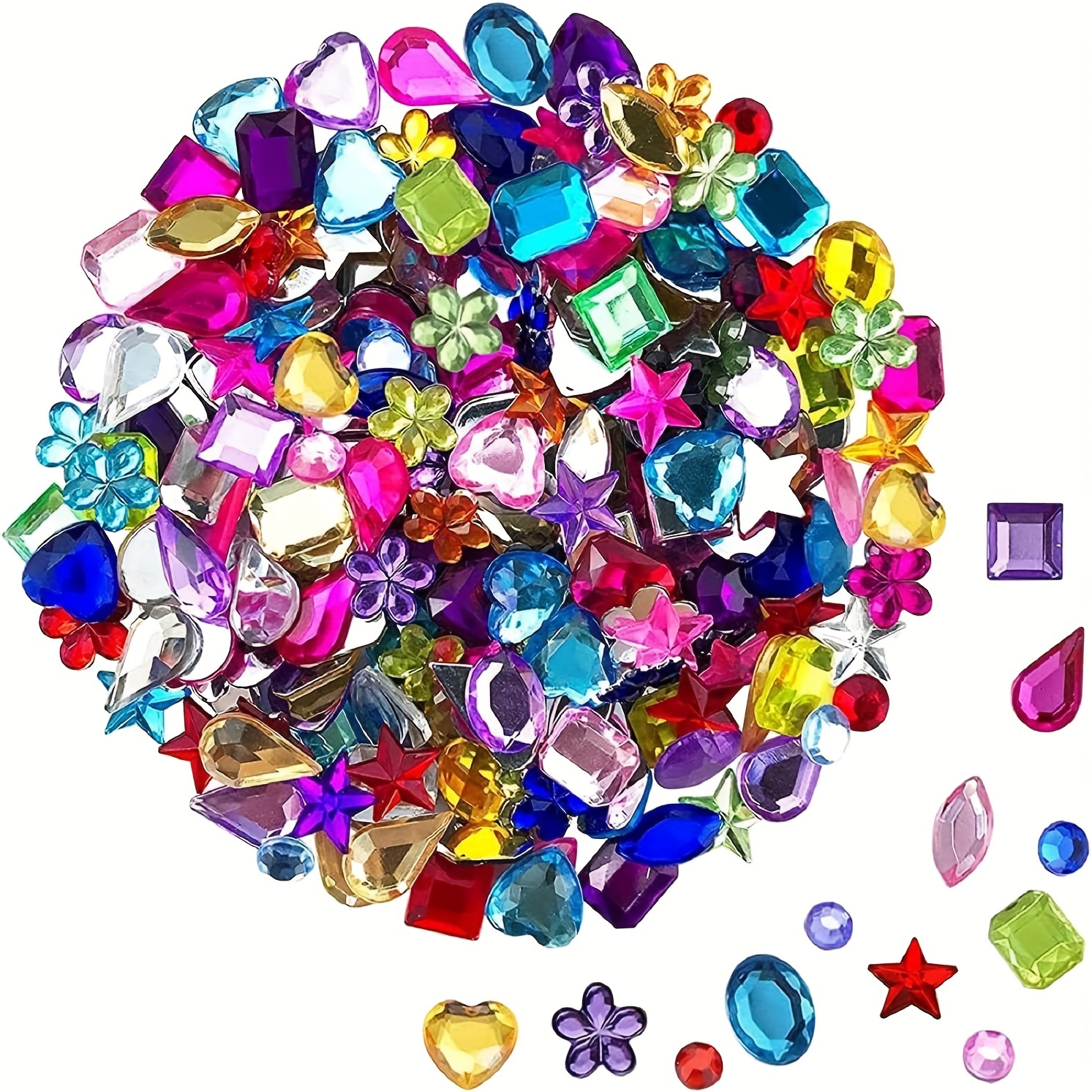 390Pcs Gem Stickers Jewels Stickers Rhinestones Crystal for Crafts