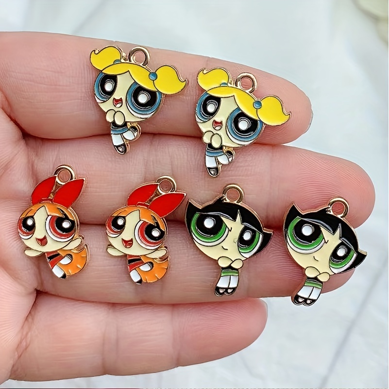 Gold Plated Enamel Flower Charms Connector For Jewelry - Temu