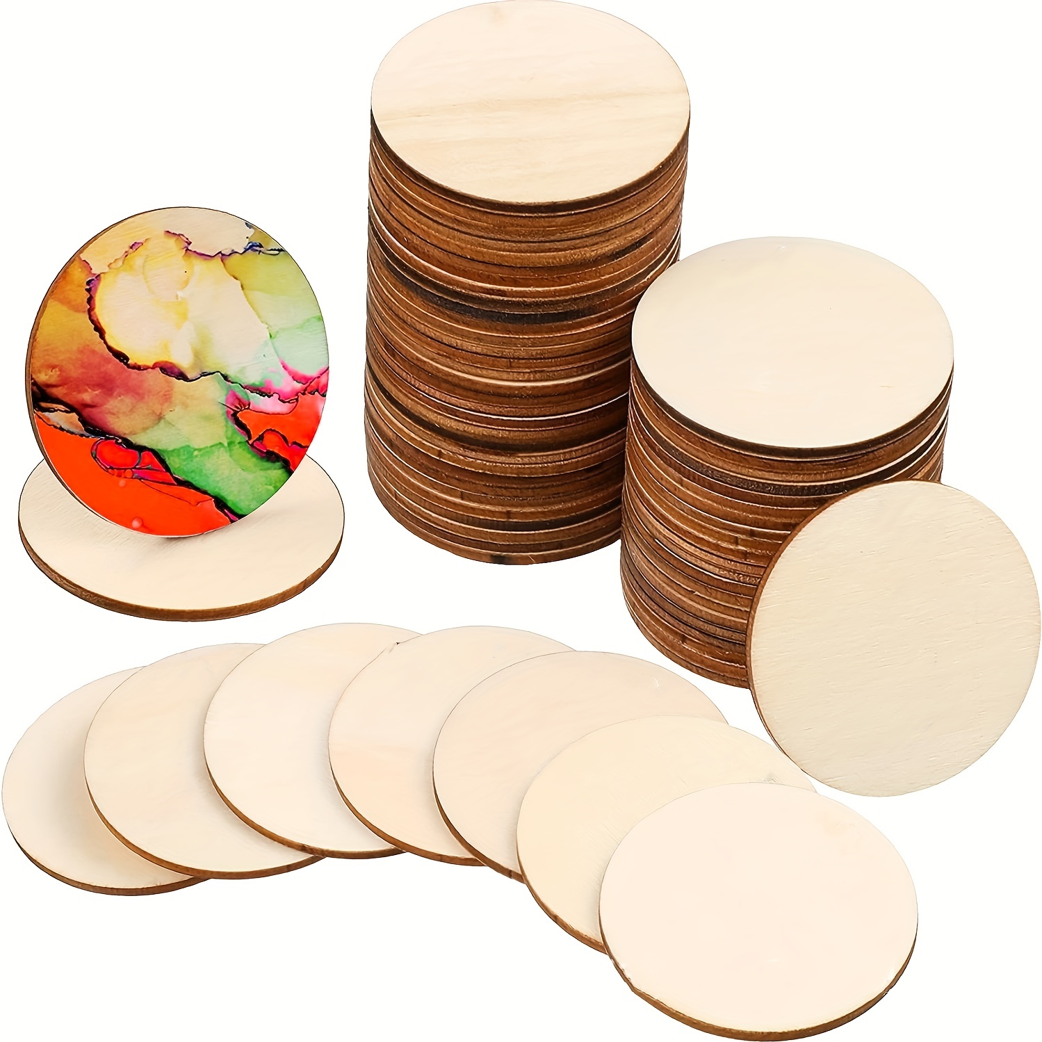 Round Wooden Boards Hanging Round Wooden Boards For Crafts - Temu