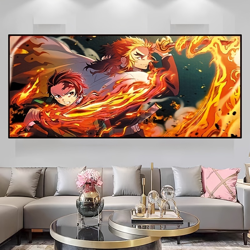 Diamond Painting Set For Adults Diy Demon Slayer Anime Diamond Art 5d  Diamond Painting Full Diamond Gemstone Art Cross Stitch Art Home Wall  Decoration