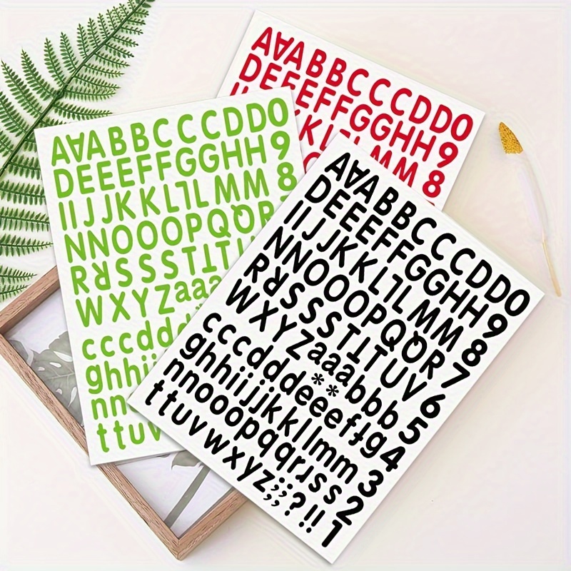 6 Sheets Large Letter Stickers 2.5 Inches Boho Alphabet Number Self Adhesive  Sticker for Bulletin Board, Classrooms, Mailbox,Poster board Vinyl Stick On  Letters (2.5 Inch, Boho Color Set)