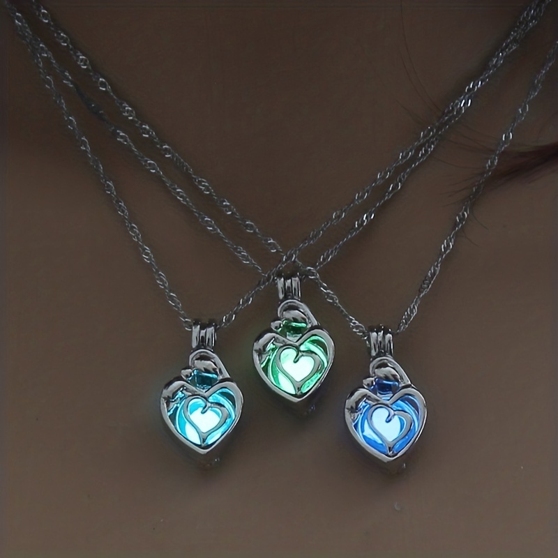 Glowing hot sale heart pendant