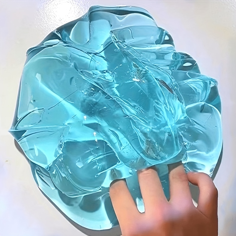 10oz fake water slime, a toy like the blue sea clear and non-sticky stress  relief toys, gifts for girls and kids