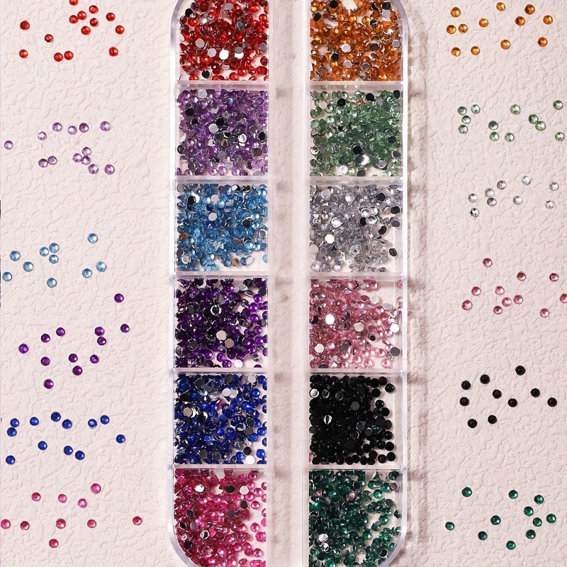 Diamantes De Imitación Para Uñas De Colores Mezclados - Temu