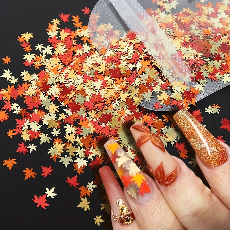 3d Alloy Maple Leaf Nail Art Charms sparkling Silver Nail - Temu