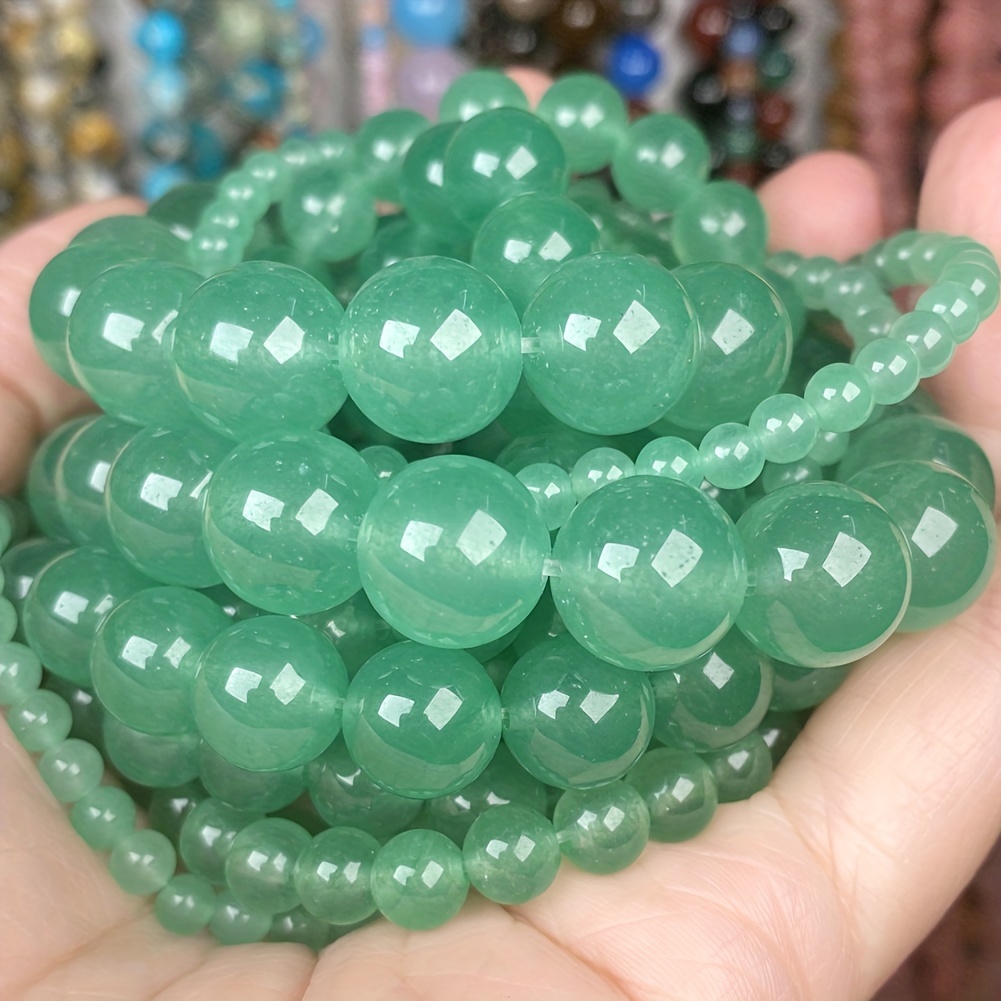 Emerald Beads Natural Burmese Jade Loose Beads For Jewelry - Temu