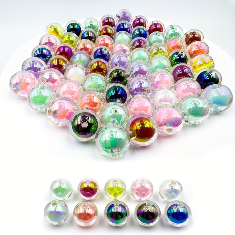 Acrylic Five Leaf Flower Beads Faceted Charms Mixed Color 14mm/20mm –  VeryCharms