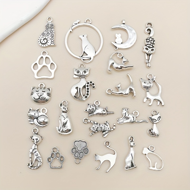 Bulk Halloween Cat Charms | Jewelry Making Supplies