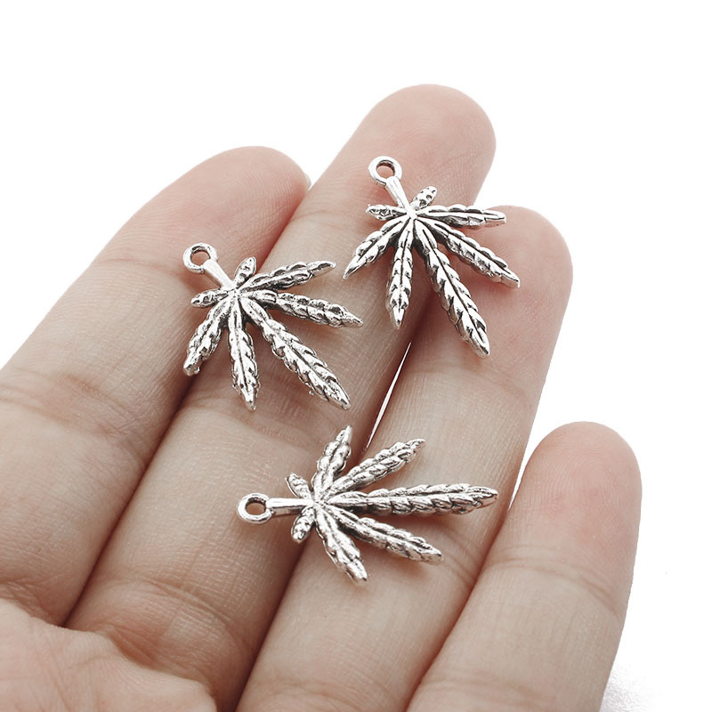 Rhinestone silver palm tree Croc Charms