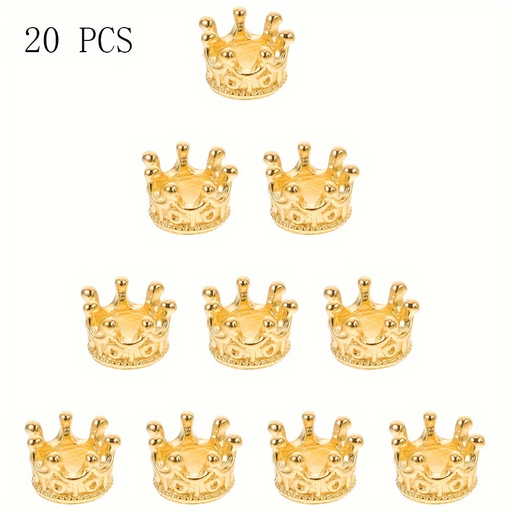 18 piezas de corona dorada para tartas – Pequeña corona de bebé con  diamantes de imitación, corona de cupcakes, mini coronas para arreglos  florales