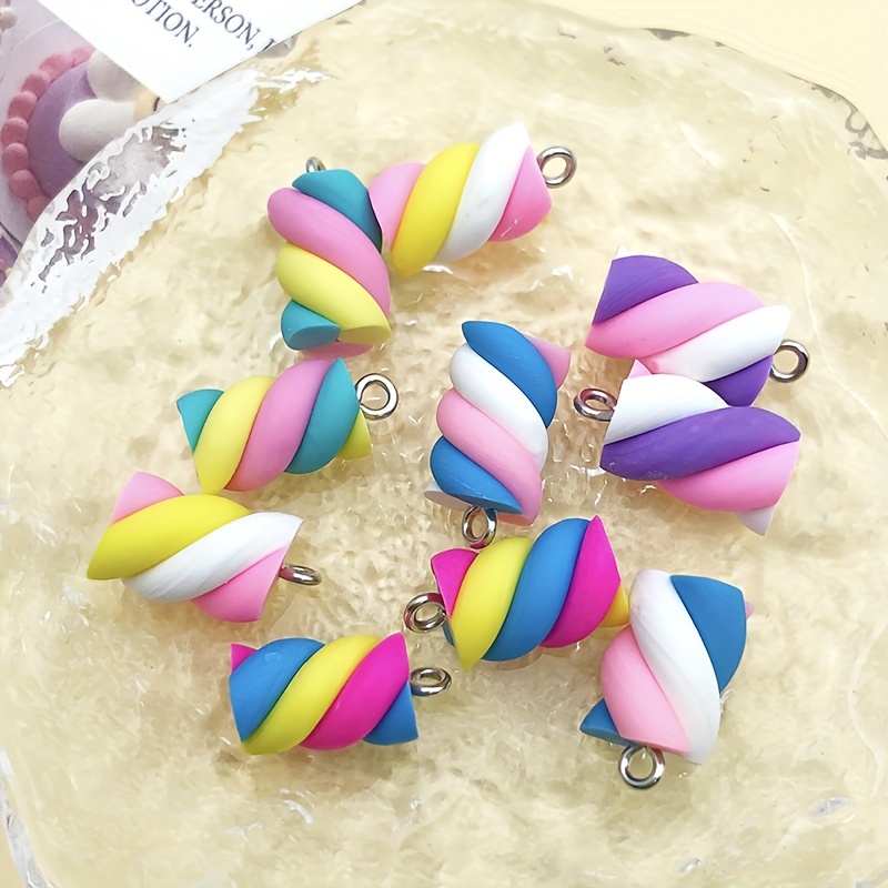 10pcs Cartoon Doll's House Macaron Simulation Marshmallow Resin Charms for  Jewelry Making Findings Diy Earrings Pendant